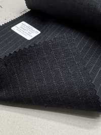 39467-42 25AW MEILLEURE SÉLECTION 【FANCY WORSTED】 Fancy Worsted Anthracite Ciel Gris Rayé[Textile] Kunishima Co., Ltd. Sous-photo