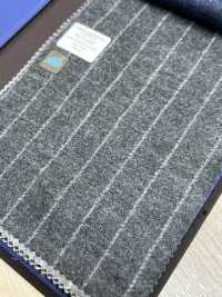 55CN5507 JERSEY CANONICO PEIGNÉ FLANELLE GRIS À RAYURES CRAIE[Textile] CANONIQUE Sous-photo