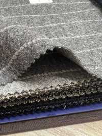 55CN5507 JERSEY CANONICO PEIGNÉ FLANELLE GRIS À RAYURES CRAIE[Textile] CANONIQUE Sous-photo