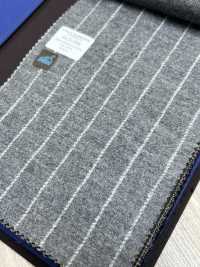 55CN5508 CANONICO JERSEY FLANELLE PEIGNÉE Gris Clair à Rayures Craie[Textile] CANONIQUE Sous-photo