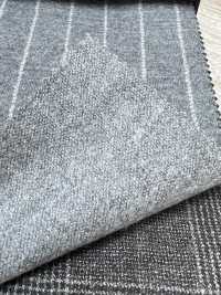 55CN5508 CANONICO JERSEY FLANELLE PEIGNÉE Gris Clair à Rayures Craie[Textile] CANONIQUE Sous-photo