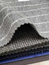 55CN5508 CANONICO JERSEY FLANELLE PEIGNÉE Gris Clair à Rayures Craie[Textile] CANONIQUE Sous-photo