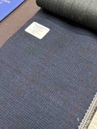 55CN5530 CANONICO PERENNIAL SUPER110'S Bleu Marine X Bordeaux à Carreaux Glen[Textile] CANONIQUE Sous-photo
