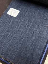 55CN5566 CANONICO TRADITIONAL WORSTED 21μ Bleu Marine à Rayures Alternées[Textile] CANONIQUE Sous-photo