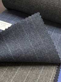 55CN5566 CANONICO TRADITIONAL WORSTED 21μ Bleu Marine à Rayures Alternées[Textile] CANONIQUE Sous-photo