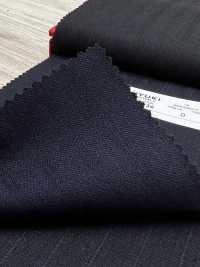 4MG3836 25AW MARUNOUCHI Rayures Alternées Bleu Marine[Textile] Filatures De Laine Miyuki Sous-photo