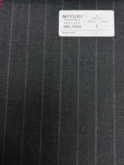 25AW THE CITY Rayure gris charbon