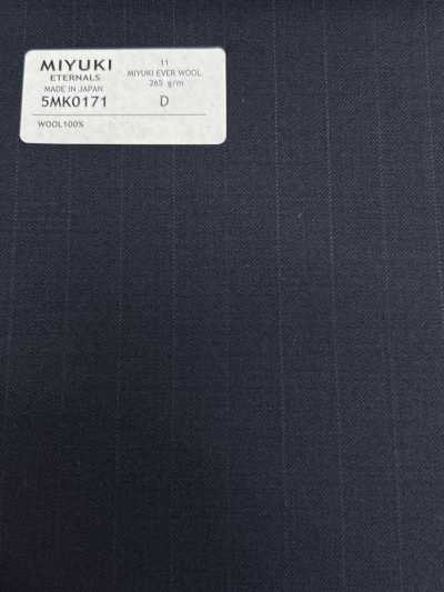 5MK0171 MIYUKI EVER WOOL (Miyuki Ever Wool) rayé bleu marine