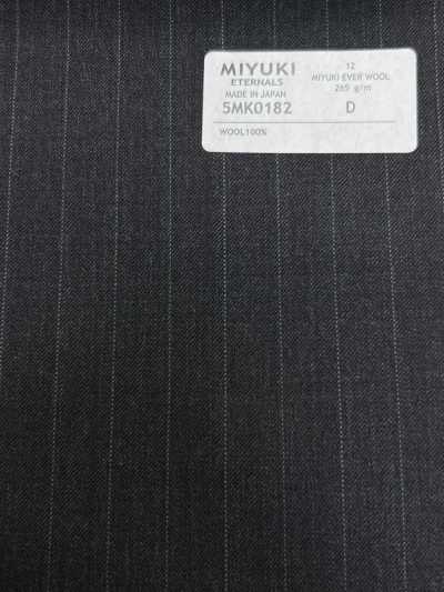 5MK0182 MIYUKI EVER WOOL à rayures gris charbon