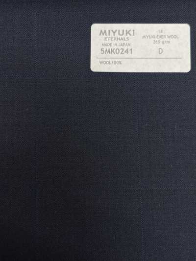 5MK0241 MIYUKI EVER WOOL (Miyuki Ever Wool) à carreaux fenêtre ombrés bleu marine
