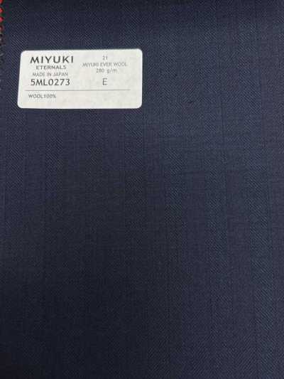 5ML0273 MIYUKI EVER WOOL (Miyuki Ever Wool) chevron bleu marine