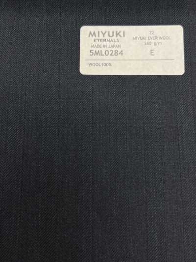 5ML0284 MIYUKI EVER WOOL (Miyuki Ever Wool) Bleu à chevrons