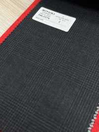 5ML0376 MIYUKI EVER WOOL Glen Check Anthracite Gris Ciel[Textile] Filatures De Laine Miyuki Sous-photo
