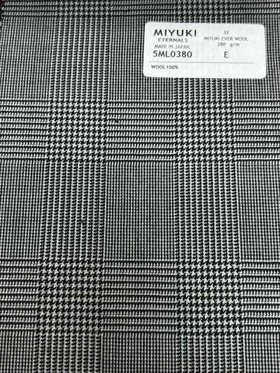 5ML0380 MIYUKI EVER WOOL (Miyuki Ever Wool) à carreaux Glen gris