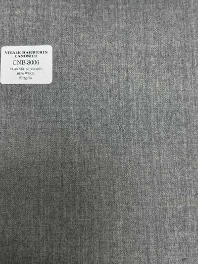 CANONICO Flanelle standard Super 120's gris clair uni