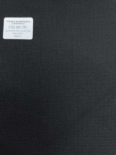 CNJ301 CANONICO (Canonico) Standard 21μ MONTECARLO Veste Hopsack noir uni
