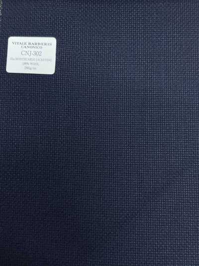 CNJ302 CANONICO Classic 21μ MONTECARLO tissu pour vestes Hopsack uni bleu marine foncé