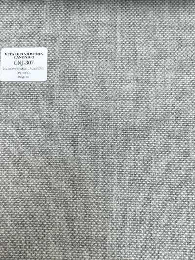 CNJ307 CANONICO Standard 21μ MONTECARLO tissu pour vestes hopsack gris clair uni