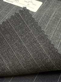 2MK4421 Collection Miyuki Textile 26SS MIYUKI ESSENTIALS ACTIVA Rayures Gris Charbon Ciel Filatures De Laine Miyuki Sous-photo