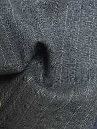 2MK4421 Collection Miyuki Textile 26SS MIYUKI ESSENTIALS ACTIVA Rayures Gris Charbon Ciel Filatures De Laine Miyuki Sous-photo