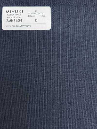 2MK3604 26SS MIYUKI Fabrics ESSENTIALS ACTIVA ACTIVA COOLTEC bleu marine uni