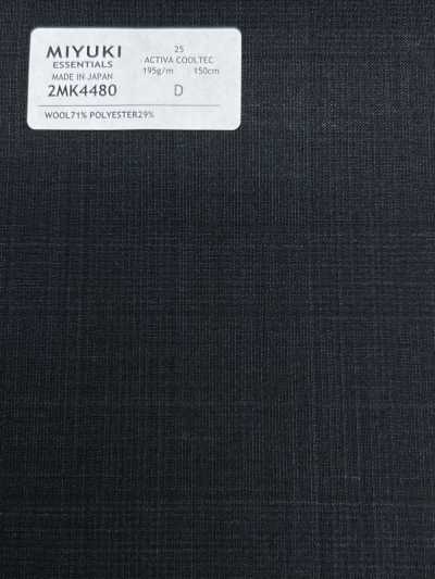 2MK4480 26SS MIYUKI Tissus ESSENTIALS ACTIVA ACTIVA COOLTEC carreaux bleu marine