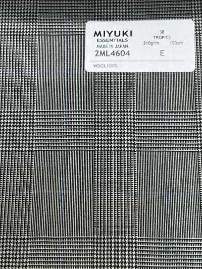2ML4604 26SS MIYUKI Fabrics Essentials TROPICS carreaux gris clair