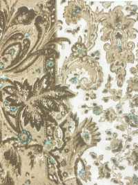 URJ-098 Doublure En Cupro 100% Fabriquée En Italie, Motif Cachemire, Marron.[Garniture] SDC Sous-photo