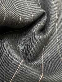 M02059-4 KUNISHIMA1850 Ligne exclusive [Laine peignée ultrafine] Rayure crayon grise[Textile] Kunishima Co., Ltd. Images supplémentaires