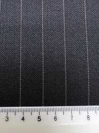 M02059-4 KUNISHIMA1850 Ligne exclusive [Laine peignée ultrafine] Rayure crayon grise[Textile] Kunishima Co., Ltd. Images supplémentaires