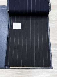 M02059-4 KUNISHIMA1850 Ligne exclusive [Laine peignée ultrafine] Rayure crayon grise[Textile] Kunishima Co., Ltd. Images supplémentaires