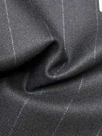 M02060-2 Ligne Exclusive KUNISHIMA1850 【Laine Peignée Extra-fine】Rayures Craie Marine[Textile] Kunishima Co., Ltd. Sous-photo