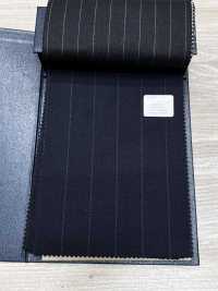 M02060-2 Ligne Exclusive KUNISHIMA1850 【Laine Peignée Extra-fine】Rayures Craie Marine[Textile] Kunishima Co., Ltd. Sous-photo