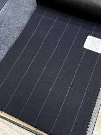 M02061-2 Ligne Exclusive KUNISHIMA1850 【Laine Peignée Extra-fine】Rayures Craie Marine[Textile] Kunishima Co., Ltd. Sous-photo