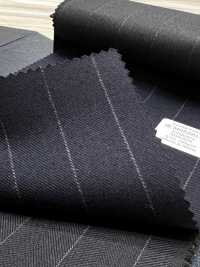 M02061-2 Ligne Exclusive KUNISHIMA1850 【Laine Peignée Extra-fine】Rayures Craie Marine[Textile] Kunishima Co., Ltd. Sous-photo