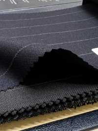 M02061-2 Ligne Exclusive KUNISHIMA1850 【Laine Peignée Extra-fine】Rayures Craie Marine[Textile] Kunishima Co., Ltd. Sous-photo
