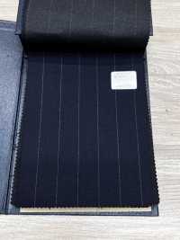 M02061-2 Ligne Exclusive KUNISHIMA1850 【Laine Peignée Extra-fine】Rayures Craie Marine[Textile] Kunishima Co., Ltd. Sous-photo