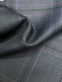 M02063-3 Ligne Exclusive KUNISHIMA1850 【Laine Peignée Extra-fine】Carreaux Bleus[Textile] Kunishima Co., Ltd. Sous-photo