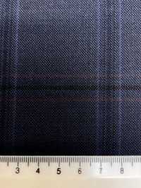 M02063-3 Ligne Exclusive KUNISHIMA1850 【Laine Peignée Extra-fine】Carreaux Bleus[Textile] Kunishima Co., Ltd. Sous-photo