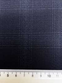 M02064-2 Ligne Exclusive KUNISHIMA1850 【Laine Peignée Extra-fine】Carreaux Chinés Bleu Marine[Textile] Kunishima Co., Ltd. Sous-photo