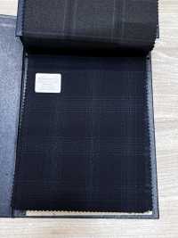 M02064-2 Ligne Exclusive KUNISHIMA1850 【Laine Peignée Extra-fine】Carreaux Chinés Bleu Marine[Textile] Kunishima Co., Ltd. Sous-photo
