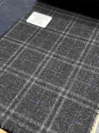 M02065-4 Ligne Exclusive KUNISHIMA1850 【Laine Peignée Extra-fine】Gris Chiné à Carreaux[Textile] Kunishima Co., Ltd. Sous-photo