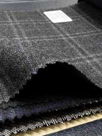 M02065-4 Ligne Exclusive KUNISHIMA1850 【Laine Peignée Extra-fine】Gris Chiné à Carreaux[Textile] Kunishima Co., Ltd. Sous-photo