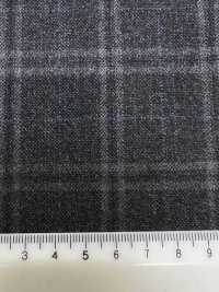 M02065-4 Ligne Exclusive KUNISHIMA1850 【Laine Peignée Extra-fine】Gris Chiné à Carreaux[Textile] Kunishima Co., Ltd. Sous-photo