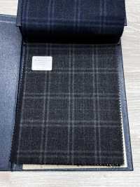 M02065-4 Ligne Exclusive KUNISHIMA1850 【Laine Peignée Extra-fine】Gris Chiné à Carreaux[Textile] Kunishima Co., Ltd. Sous-photo