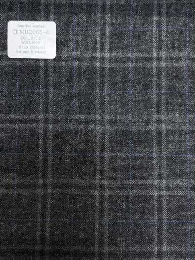M02065-4 KUNISHIMA1850 Ligne exclusive 【Laine peignée super fine】 Carreaux gris chiné