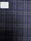 M02045-3 Ligne Exclusive KUNISHIMA1850 【SOMO CACHEMIRE 100%】 Bleu Marine à Carreaux 3D