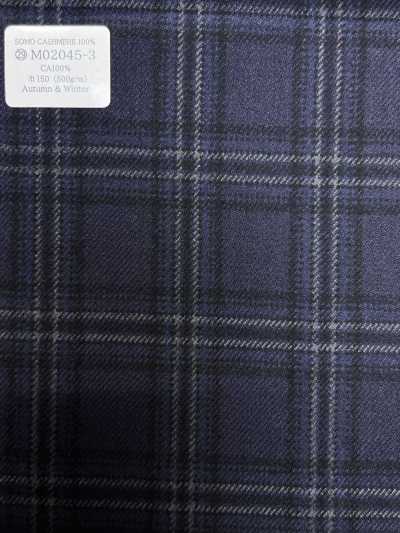 M02045-3 KUNISHIMA1850 Ligne exclusive [SOMO CASHMERE 100%] Carreaux 3D bleu marine