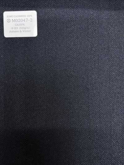 M02047-2 Ligne exclusive KUNISHIMA1850 [SOMO Cachemire 100 %] Chevron bleu marine