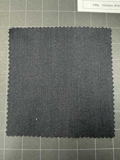 EBFW34-18 [Stock limité] Tissu Nikke Textile MAFsuper120's à chevrons gris foncé